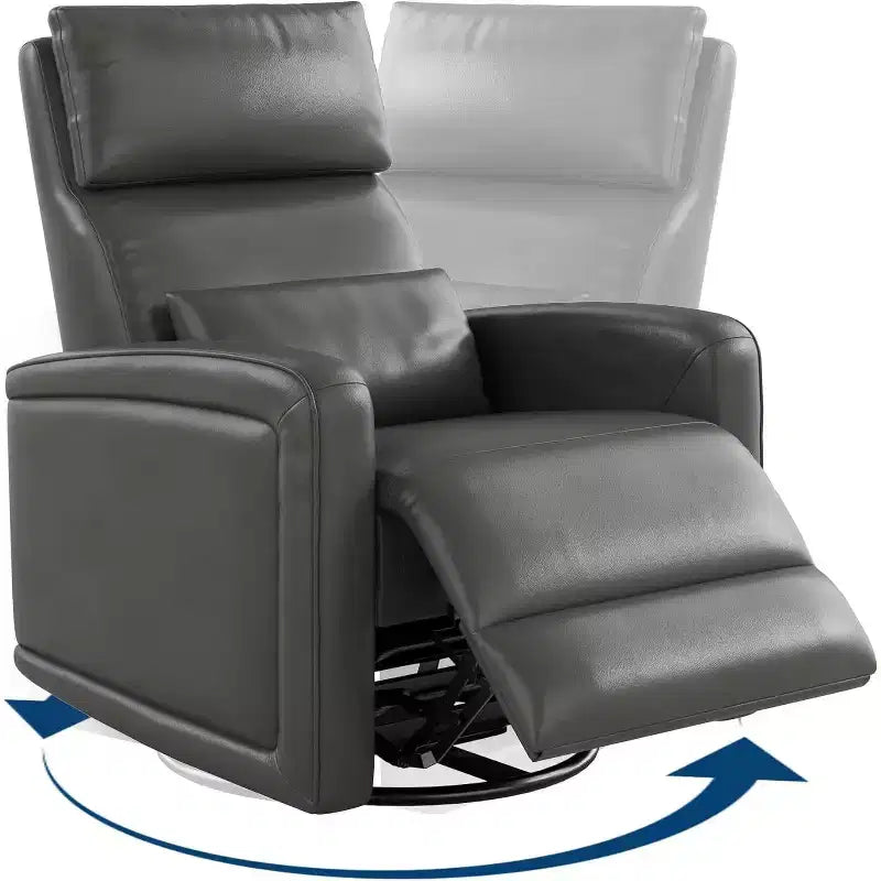 Fauteuil inclinable manuel avec pivotement à 306° et fonction bascule, revêtement en similicuir doux, soutien ergonomique