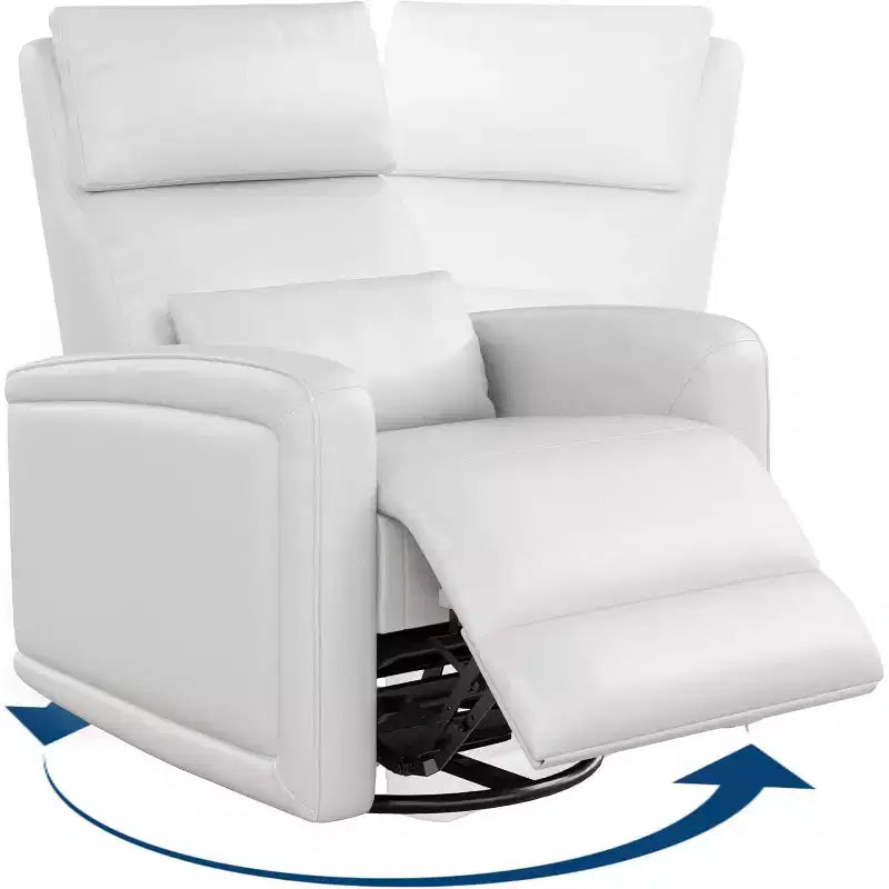 Fauteuil inclinable manuel avec pivotement à 306° et fonction bascule, revêtement en similicuir doux, soutien ergonomique