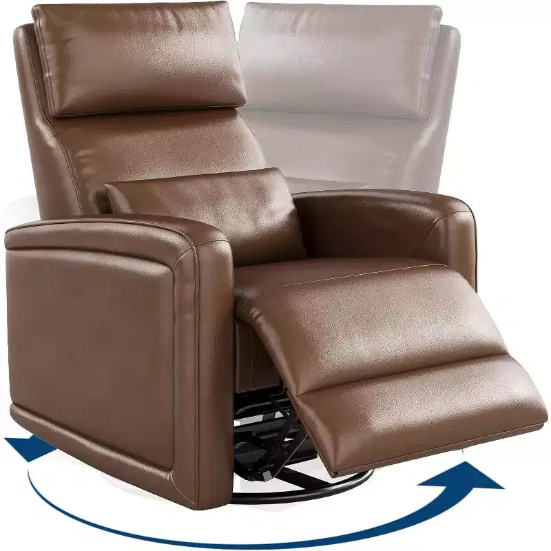 Fauteuil inclinable manuel avec pivotement à 306° et fonction bascule, revêtement en similicuir doux, soutien ergonomique