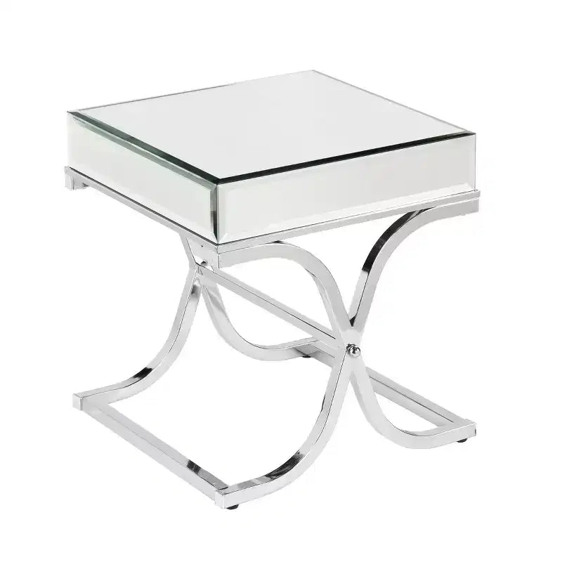 Ava Mirrored End Table - Silver - SEI