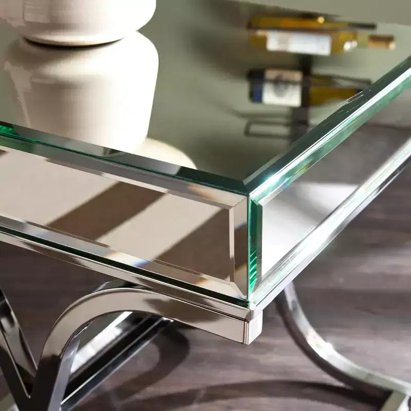 Table d'appoint à miroirs - Argent - SEI