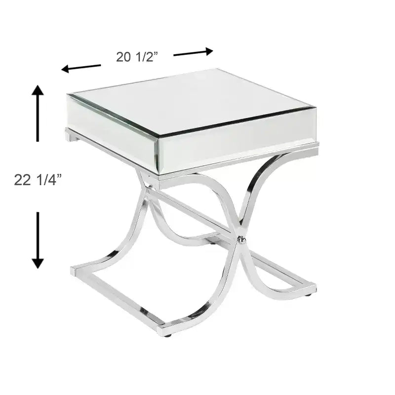 Table d'appoint à miroirs - Argent - SEI