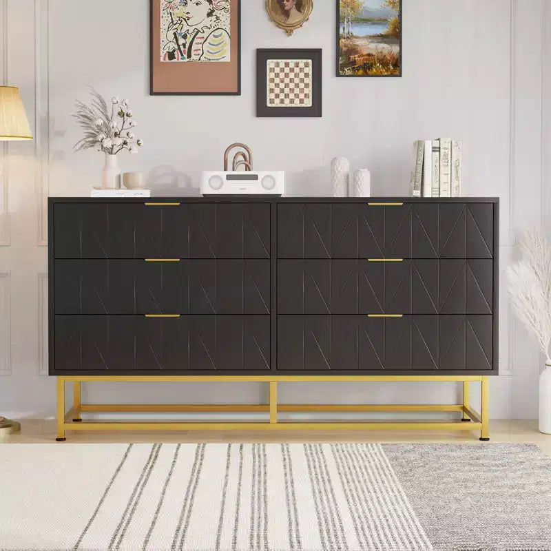 Commode de chambre à 6 tiroirs en tissu, petite commode de rangement avec plateau en bois, table de chevet/bout de canapé moderne pour placard, salon, organisateur de vêtements