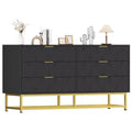 6-Drawer Fabric Dresser for Bedroom, Small Storage Chest with Wood Top, Modern Nightstand End Table for Closet, Living Room, Clothes Organizer