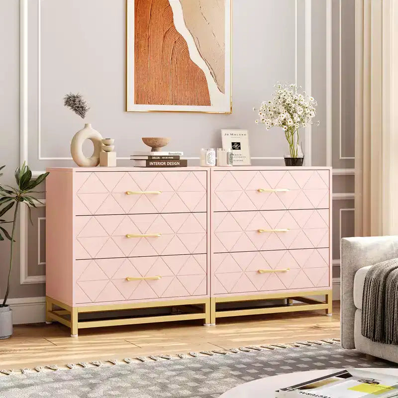 Commode à 3 tiroirs, Commode en bois pour chambre à coucher, Table de chevet pour rangement et organisation