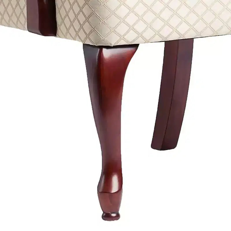 Chaise d'appoint moderne et élégante pour salon, avec accoudoirs rembourrés en col de cygne, en bois massif, pour salon ou chambre.