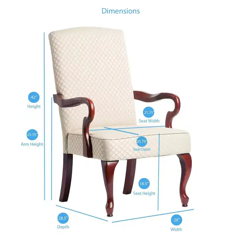 Chaise d'appoint moderne et élégante pour salon, avec accoudoirs rembourrés en col de cygne, en bois massif, pour salon ou chambre.