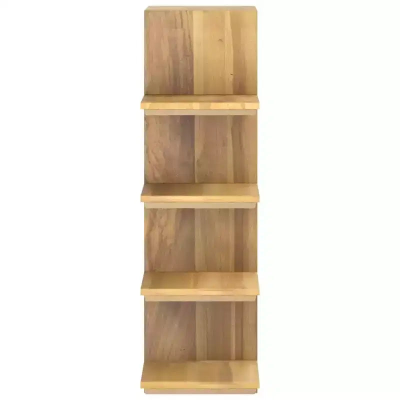 Bibliothèque en bois massif - Étagère en teck avec rangement abondant - Finition lisse poncée - Utilisation multi-pièces - Décoration intérieure