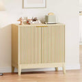 Acekool 32 Fluted Sideboard Cabinet, Buffet Storage with Adjustable Shelves, Mid-Century Modern Accent, Entryway or Kitchen