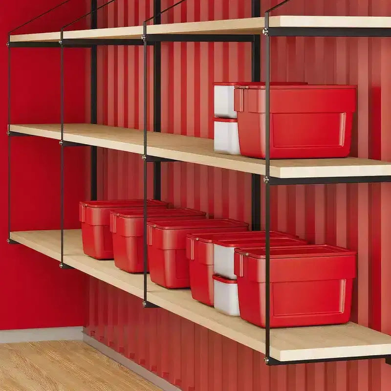 Supports d'étagères pour conteneurs maritimes, lot de 2, 3 niveaux, 500 kg, type à suspendre et à crochet, étagères de rangement pour conteneurs de marchandises, faciles à installer et amovibles, robustes