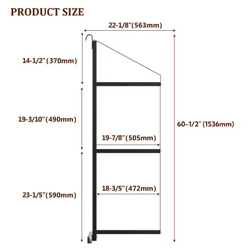 Supports d'étagères pour conteneurs maritimes, lot de 2, 3 niveaux, 500 kg, type à suspendre et à crochet, étagères de rangement pour conteneurs de marchandises, faciles à installer et amovibles, robustes