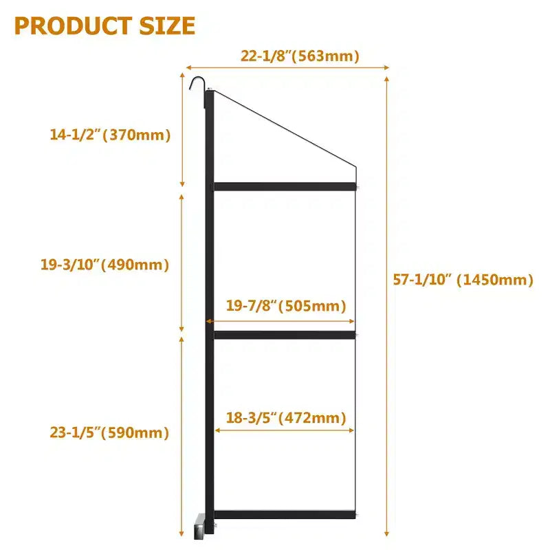 Supports d'étagères pour conteneurs maritimes, lot de 2, 3 niveaux, 500 kg, type à suspendre et à crochet, étagères de rangement pour conteneurs de marchandises, faciles à installer et amovibles, robustes