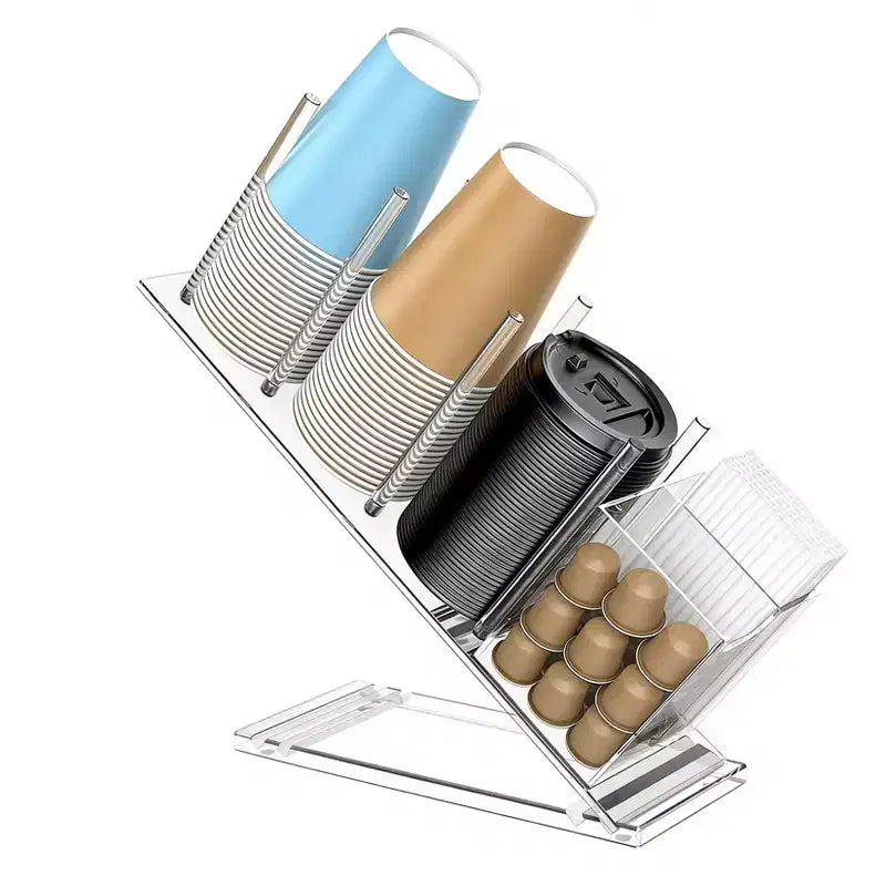 Acrylic Coffee Capsule Holder, Clear Countertop Organizer for Coffee Pods, Durable Storage Dispenser for Home Kitchen & Coffee Bar