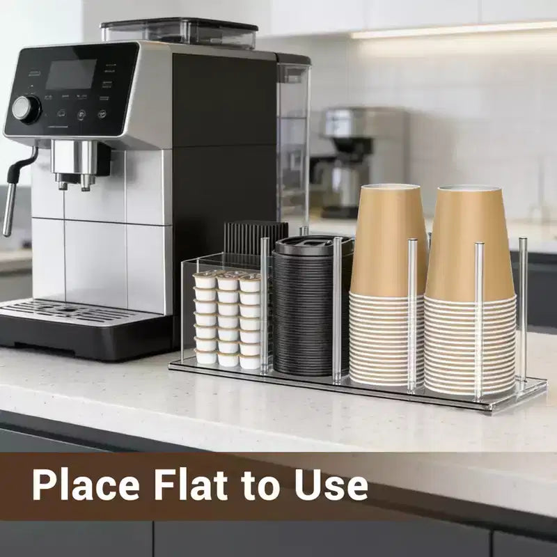 Organisateur de capsules de café en acrylique, distributeur de dosettes transparent durable pour cuisine et bar à café