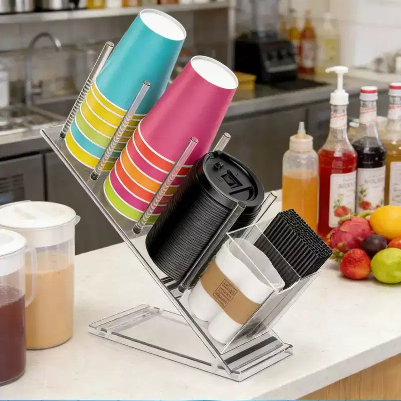 Organisateur de capsules de café en acrylique, distributeur de dosettes transparent durable pour cuisine et bar à café