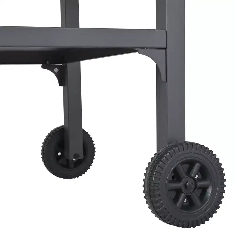 Chariot de cuisine d'extérieur pliable en acier inoxydable avec roulettes