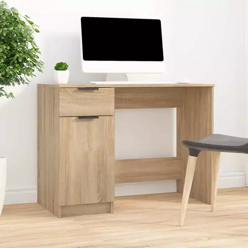 Bureau Sonoma chêne bois d'ingénierie 100x50x75 cm Bureau