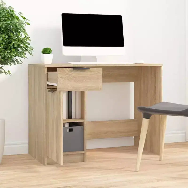 Bureau Sonoma chêne bois d'ingénierie 100x50x75 cm Bureau