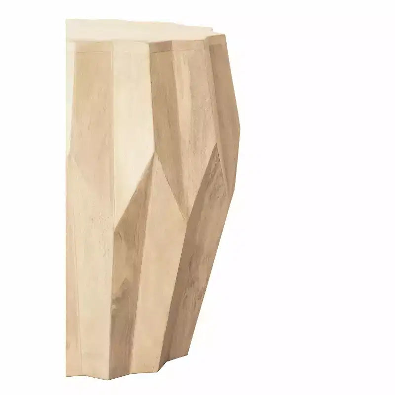 23 Table d'appoint ronde en bois massif naturel