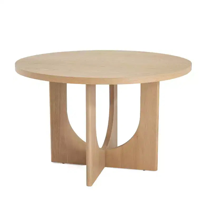 Christopher Knight Home Naomi Rustic 48" Wood Round Dining Table with Criss Cross Legs Natural
