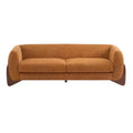 Christopher Knight Home Mia 82.75" Boucle Fabric 3 Seater Sofa Caramel