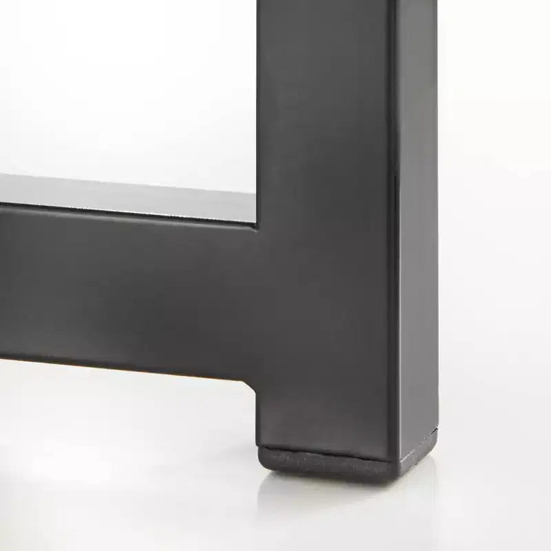 Table d'appoint ronde Gris/Noir : Style industriel, structure métallique, plateau en bois stratifié