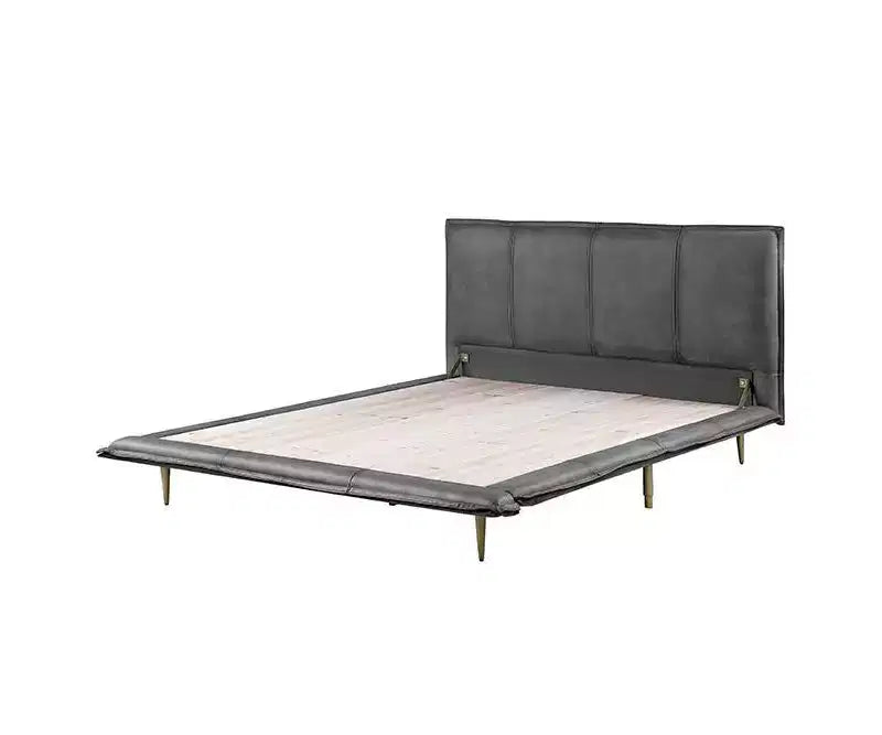 Acme Furniture King Metis Bed Grain Leather Gray
