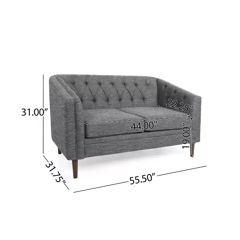 Causeuse contemporaine en bois de bouleau capitonné