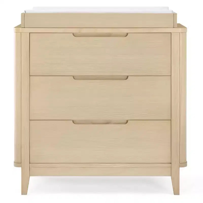 Commode à 3 tiroirs avec plateau à langer et tiroirs à verrouillage mutuel