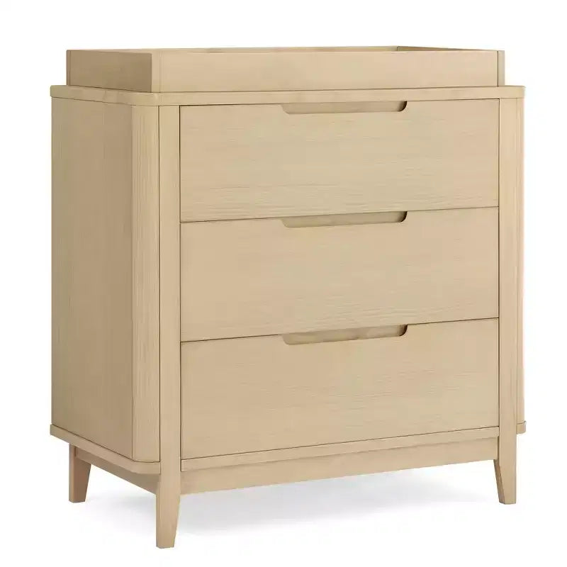 Commode à 3 tiroirs avec plateau à langer et tiroirs à verrouillage mutuel