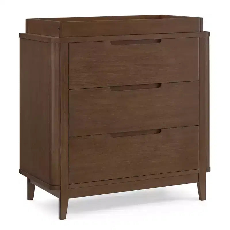 Commode à 3 tiroirs avec plateau à langer et tiroirs à verrouillage mutuel